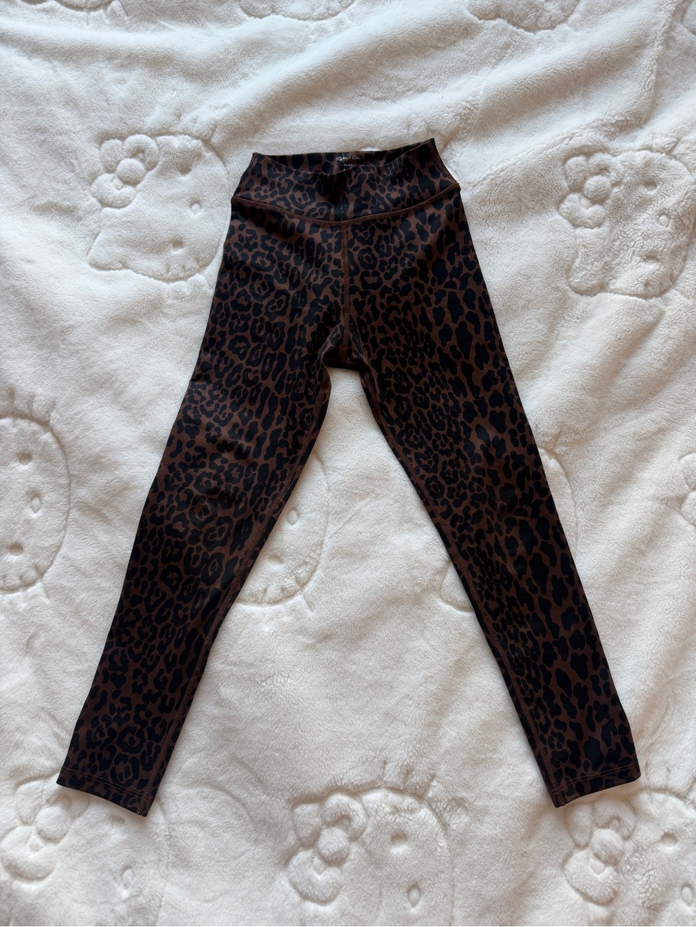 Rylee + Cru Black and Brown Leopard Print Kids Leggings